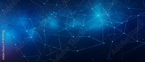 Abstract blue background. Network connection structure