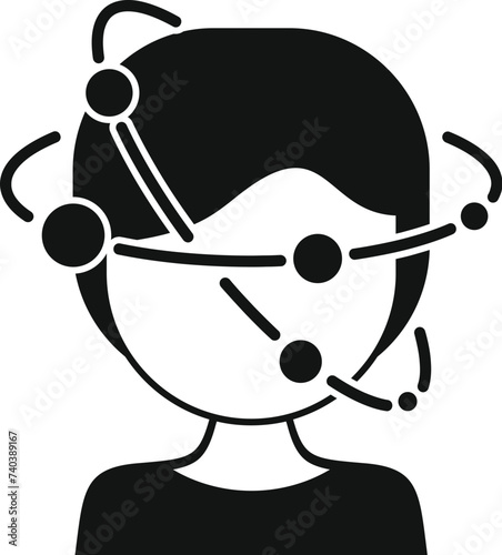 Problem orbital sick icon simple vector. Vertigo feeling. Care disease
