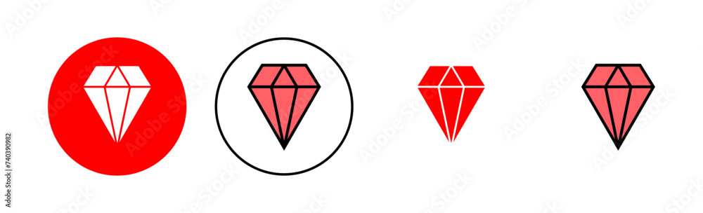 Diamond icon set illustration. diamond gems sign and symbol Diamond icon set illustration. diamond gems sign and symbol