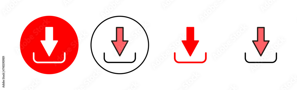 Download icon set illustration. Download sign and symbol Download icon set illustration. Download sign and symbol