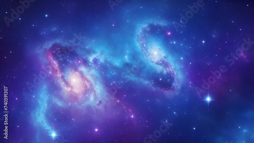 Galaxy dark black blue background Nebula and galaxies in space. Abstract cosmos purple pink pastel background. Night Sky and Deep Space.