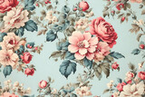 Beautiful floral vintage wallpaper background