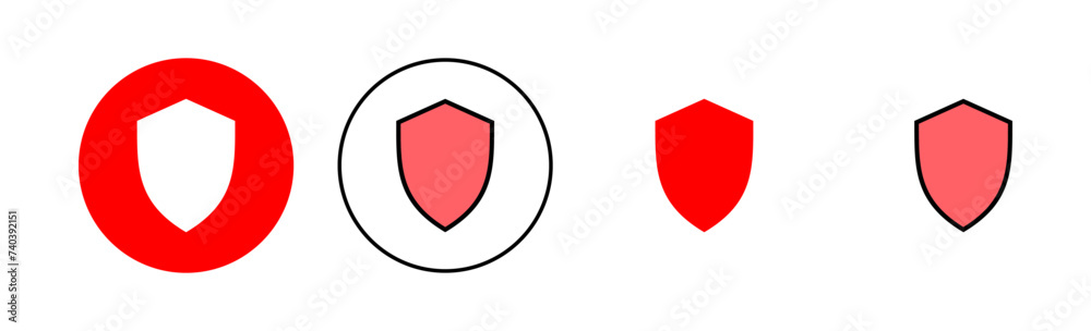 Shield icon set illustration. Protection icon. Security sign and symbol Shield icon set illustration. Protection icon. Security sign and symbol