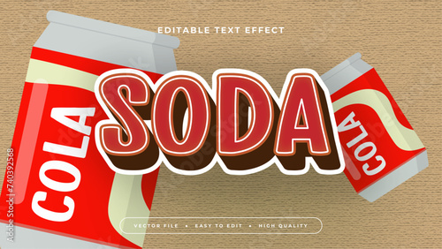 Colorful colourful soda 3d editable text effect - font style