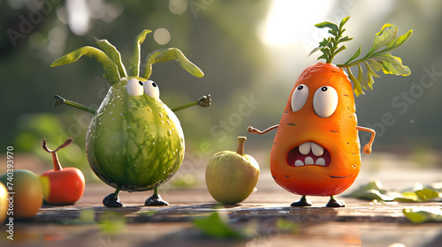 funny 3D vegetable character © sam
