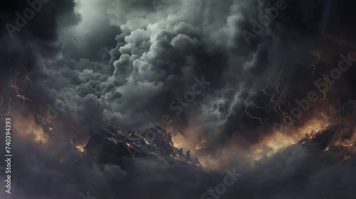 Black cloud background