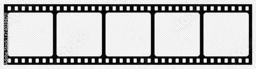 Filmstrip. Seamless film strips on isolated background. Vector blank photo frames. Vintage cinema and photo tape. Retro film strips. Vector EPS 10 photo