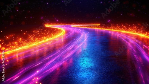spectrum roadway at nightfall
