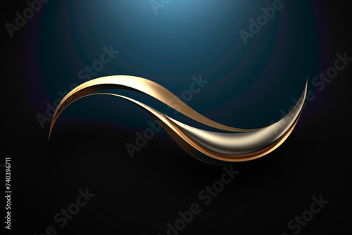 Elegant and fluid 3D logo design, resembling a wave in motion, conveying a sense of fluidity and adaptability