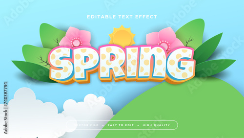 Colorful spring 3d editable text effect - font style