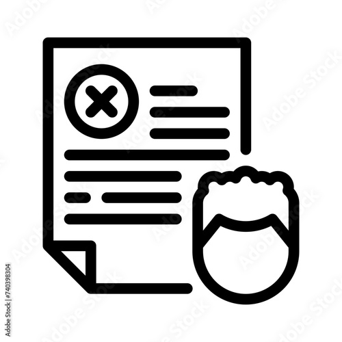 rejected line icon