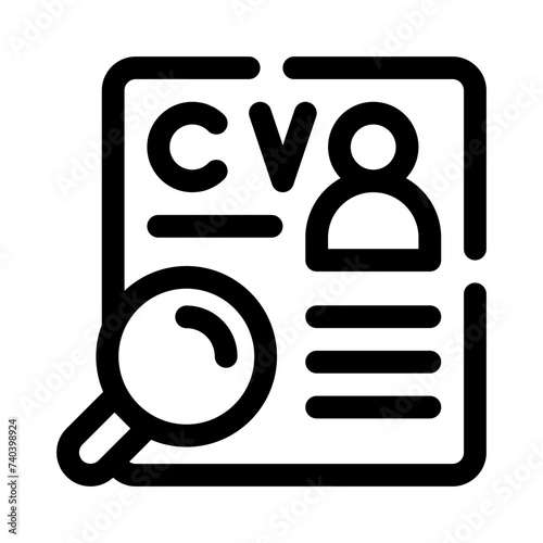 CV line icon photo