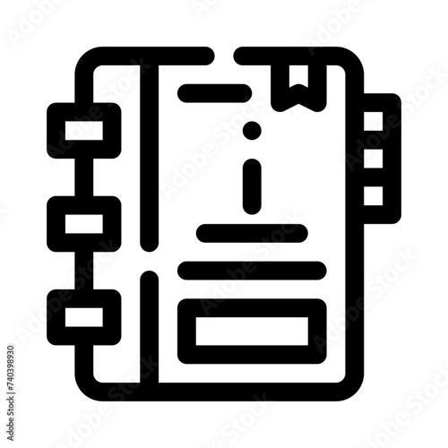 handbook line icon