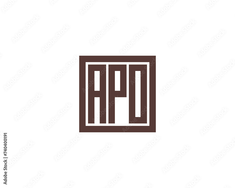 APO logo design vector template