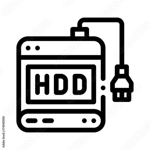 hdd line icon