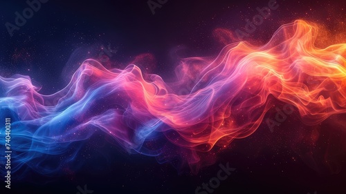 vivid neon waveforms. futuristic abstract background