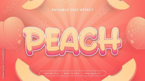Pink beige and peach peach 3d editable text effect - font style