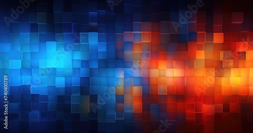 mosaic of red blue gradient squares. abstract background