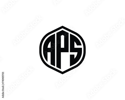 APS logo design vector template