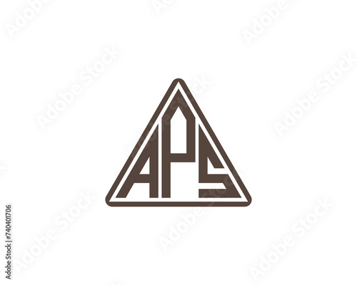 APS logo design vector template
