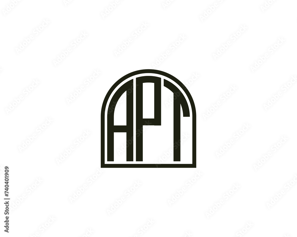 APT logo design vector template