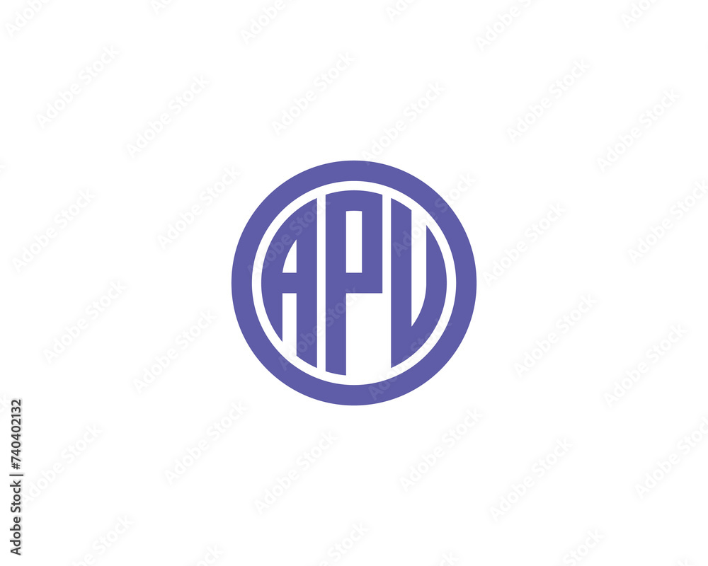APU logo design vector template APU logo design vector template