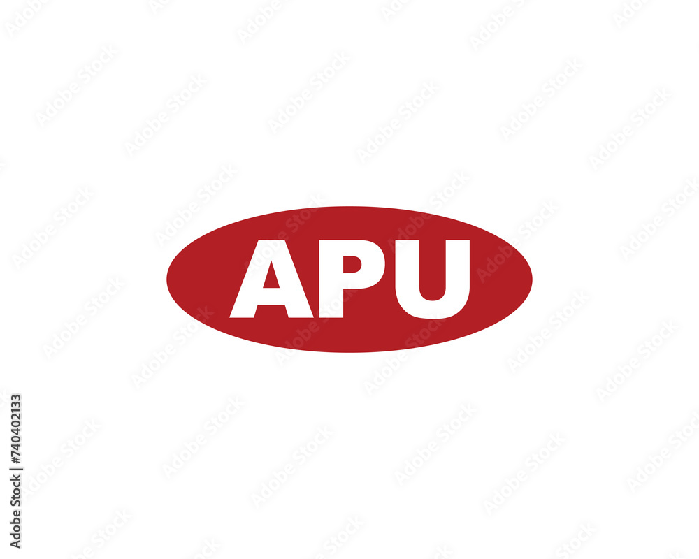 APU logo design vector template APU logo design vector template
