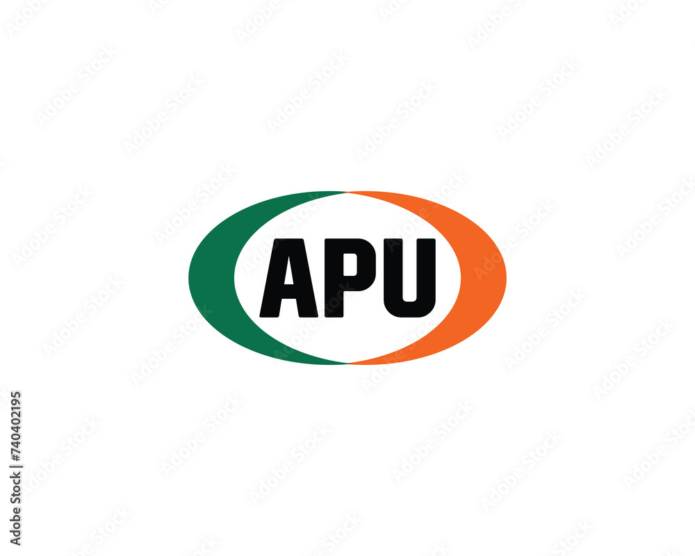 APU logo design vector template APU logo design vector template