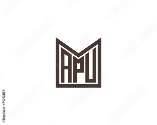 APU logo design vector template