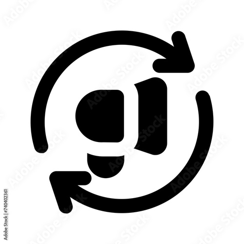 marketing automation glyph icon