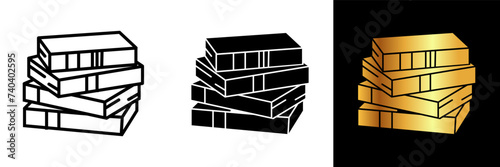 The Stack Of Books icon is a visual representation of knowledge, education, and literary abundance.