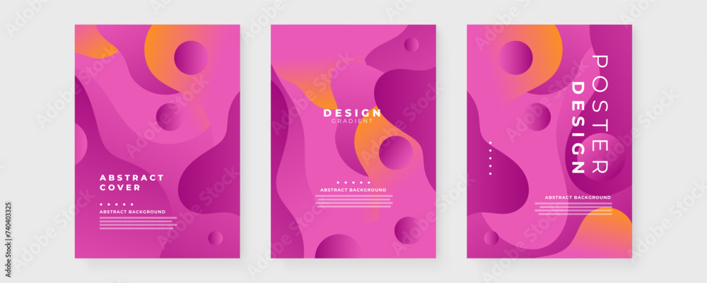 Orange and purple violet modern abstract covers gradient. Futuristic design with wave and fluid shapes. Vector design layout for banner presentations, flyers, posters, background and invitations