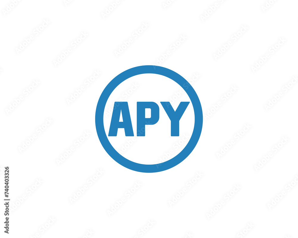 APY Logo design vector template APY Logo design vector template