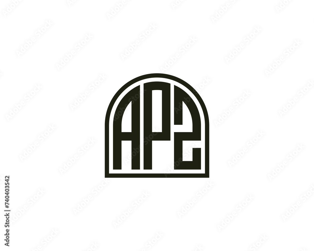 Fototapeta premium APZ logo design vector template