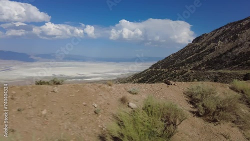 Sierra Nevada Mts Horseshoe Meadow Road Ascend 09 MultiCam Three Quarter R Driving Plate California USA photo