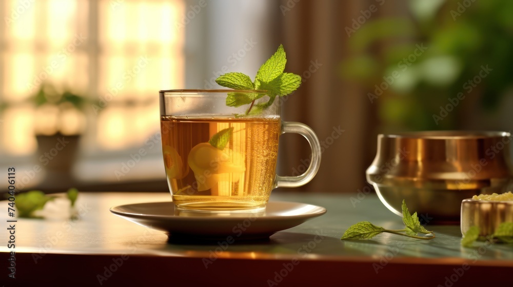 mint tea and honey mint tea and honey