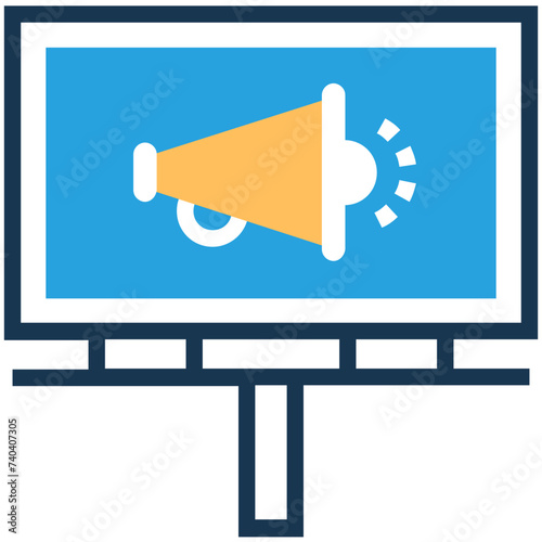 Flat icon denoting billboard