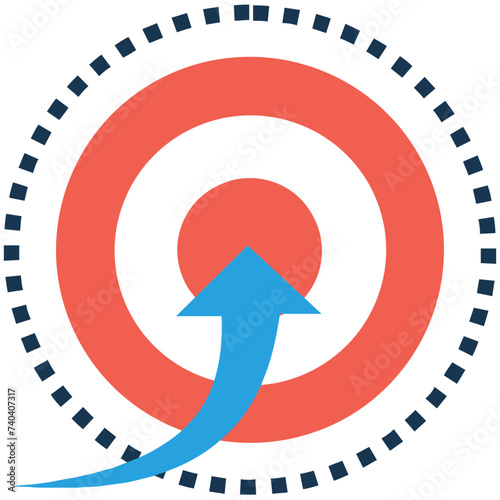 An icon of click flat vector