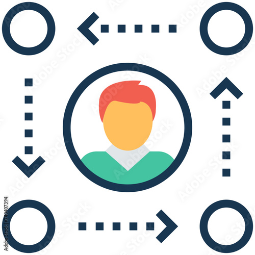 Icon of users flat vector 