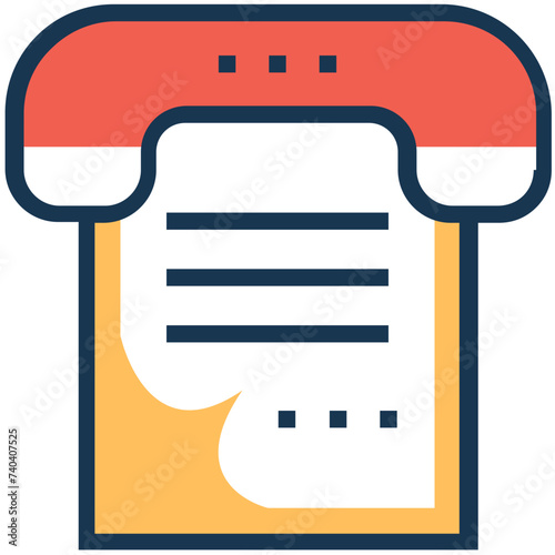 Flat vector icon of diary