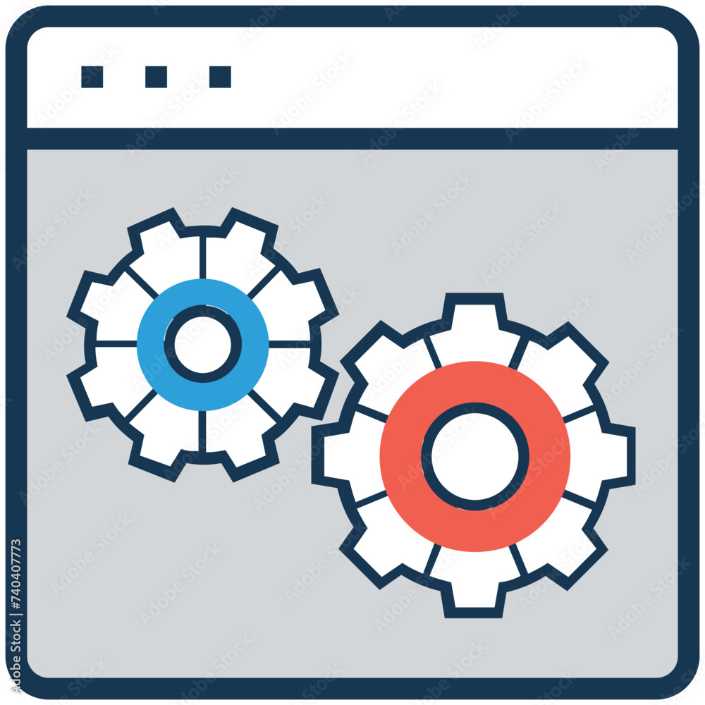 Flat icon design of development Flat icon design of development