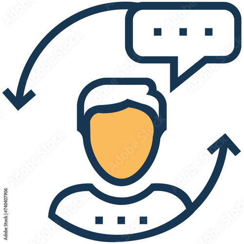 An icon of counselling flat design 