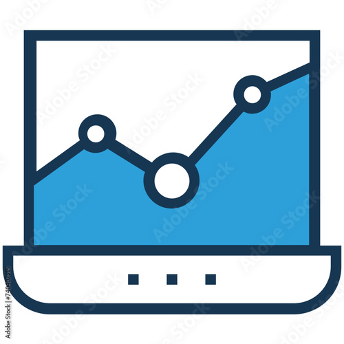 Flat icon vector of analytics