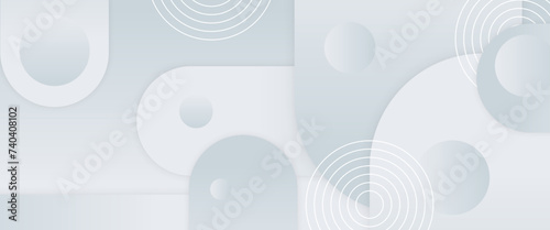 White minimal geometric shape abstract banner. For business banner, formal backdrop, prestigious voucher, luxe invite, wallpaper and background