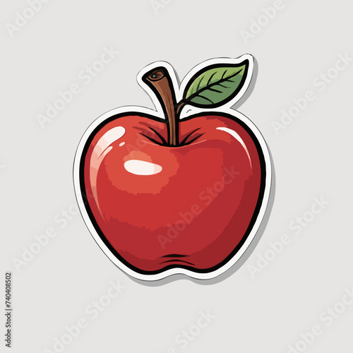 red apple illustration