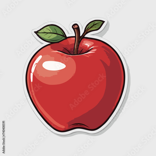 red apple illustration