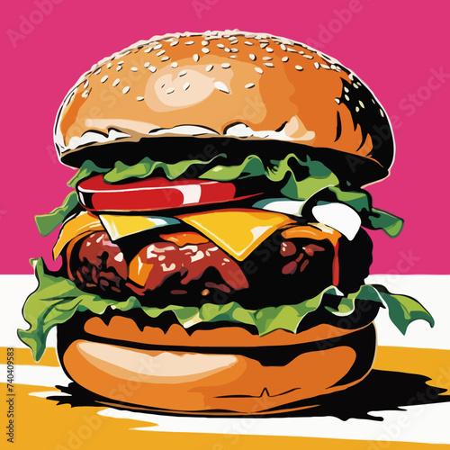 burger isolated on white