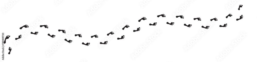 Step footprints paths. footstep prints and shoe steps . shoe tread footprints vector illustration isolated on white background. Step footprints paths. footstep prints and shoe steps . shoe tread footprints vector illustration isolated on white background.