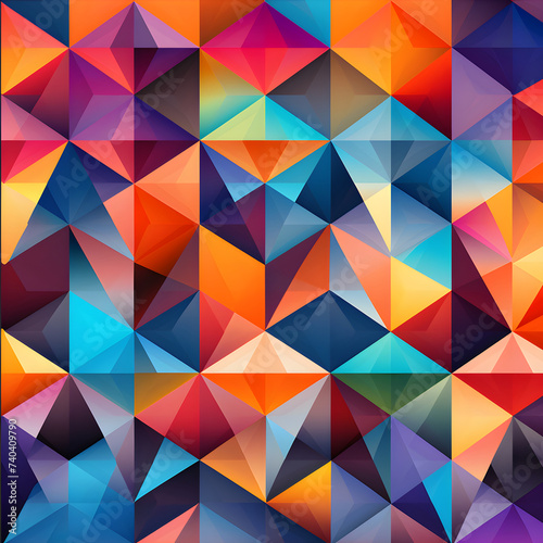 **** Revolving Geometric Shapes: The Masterful Tessellation of Colors & Symmetry