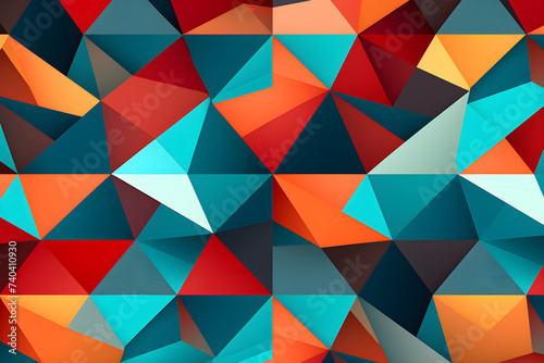 **** Revolving Geometric Shapes: The Masterful Tessellation of Colors & Symmetry